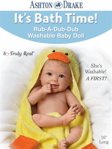The Ashton Drake Galleries Online Rub A Dub Dub Baby Doll Needs A Bath