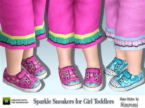 The Sims Resource Sparkle Sneakers For Girl Toddlers