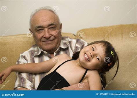 Grandpa And Grand Daughter Stock Image Image Of Portrait 11358497