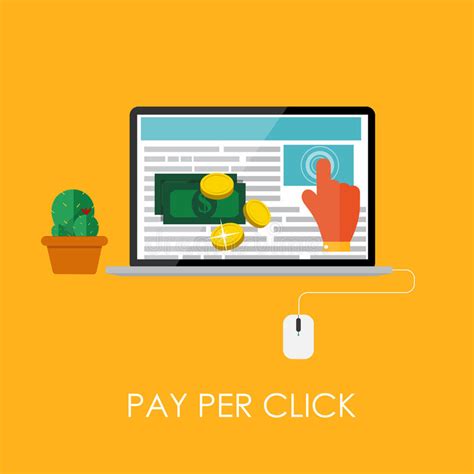 Pay Per Click, Online Shopping, Business Start Up Stock Vector