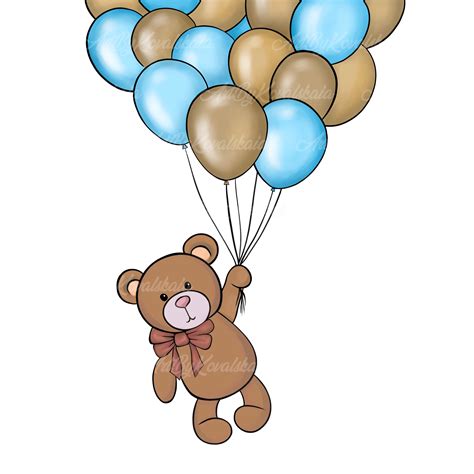 Teddy Bear Clipart Bear Png Baby Shower Digital Download Etsy Uk