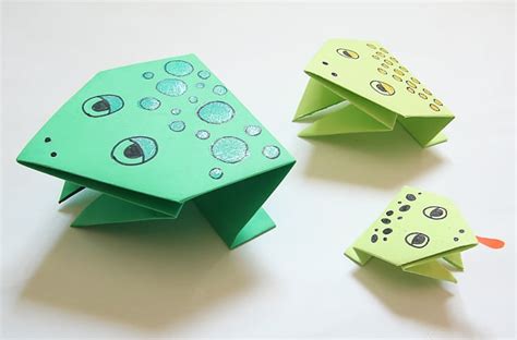 Simple Origami Jumping Frogs Passover Crafts For Kids Popsugar