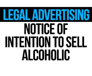 Notice Of Intention To Sell Alcoholic Beverage Westside Story