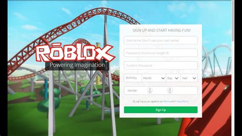 How To Sign Up In Roblox Youtube
