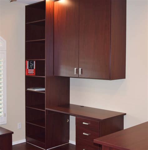 Custom Bookshelf And Small Office Desk Austin Morgan Closets