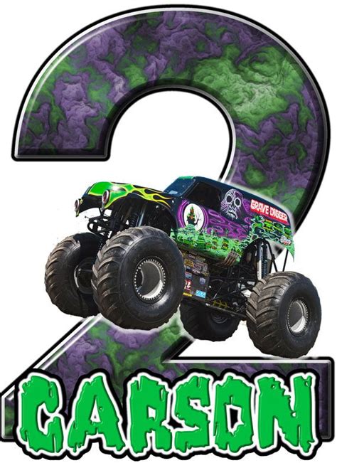 See more ideas about monster truck birthday, trucks birthday party, monster trucks birthday party. Monster Truck Grave Digger Birthday Party t by ...