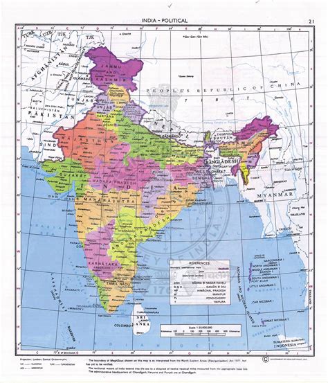Grande Detallado Mapa Político Y Administrativo De La India India