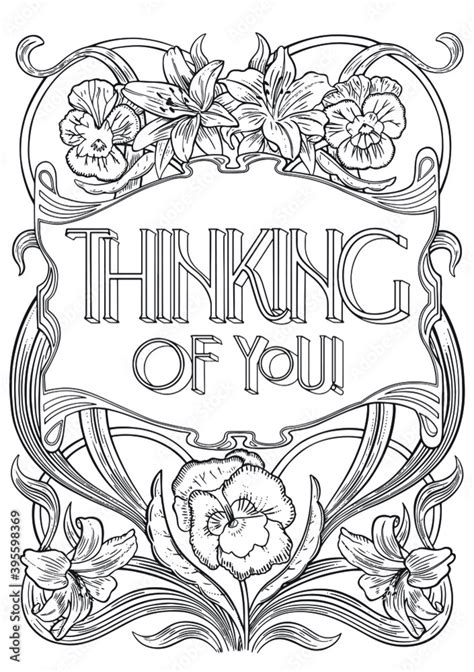 Thinking Of You Printable Coloring Pages