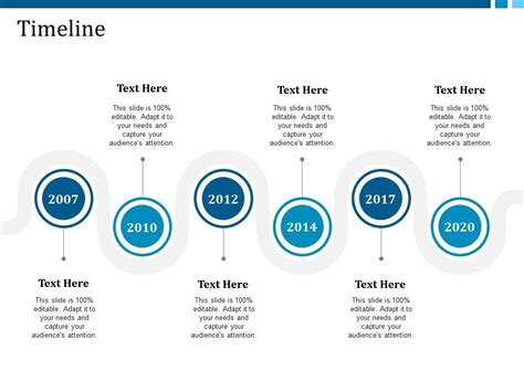 Timeline Years Example Presentation About Yourself Ppt Show Deck