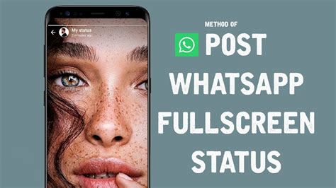 How To Post Whatsapp Full Screen Status Youtube