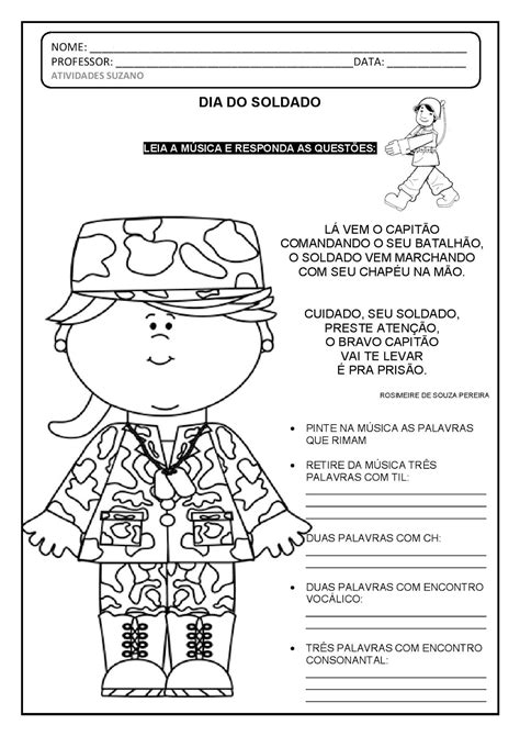 Atividades Dia Do Soldado 4 E 5 Ano