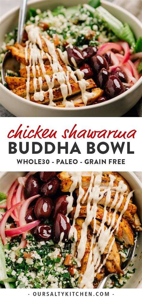 This chicken shawarma, to me, is the ultimate simple weeknight meal. Chicken Shawarma Meal Prep Bowls (Whole30, Grain Free ...
