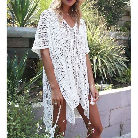 Knitted Pareo Beach Cover Up Swimsuit Cover Ups Bikini Cover Up