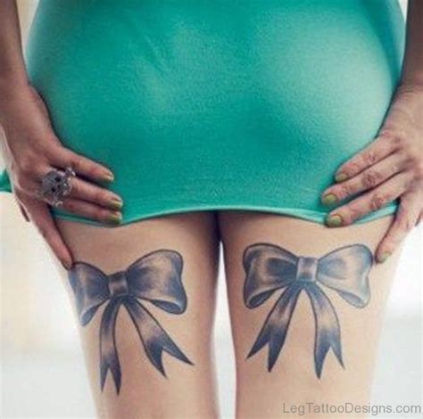 Large Bow Tattoo On Thigh Tattoosforwomen Tätowierungen Oberschenkel Tätowierungen Tattoo