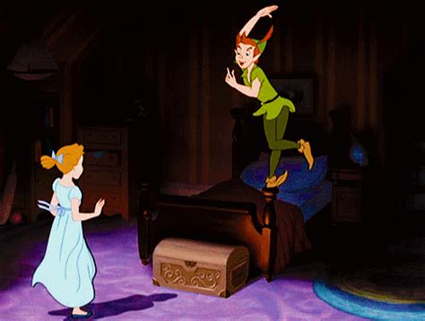 Peter Pan And Wendy Kiss Disney Gif