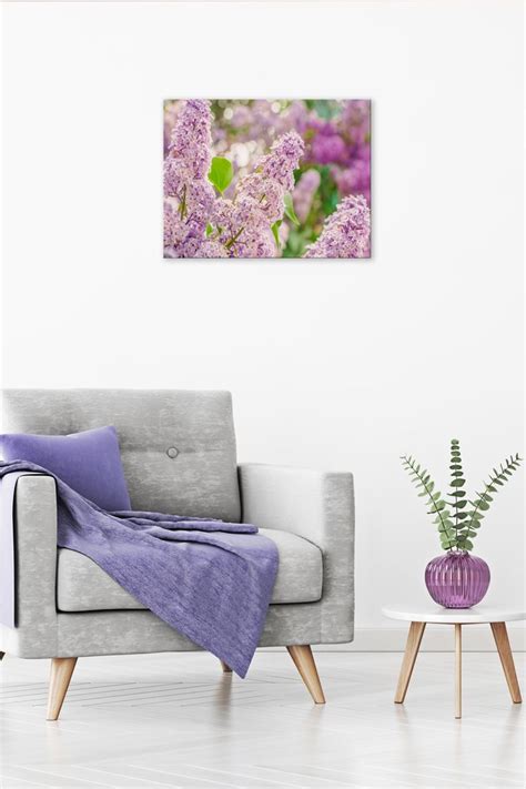 This Purple Wall Art Print Features Lilac Flowers So Soft And Detailed