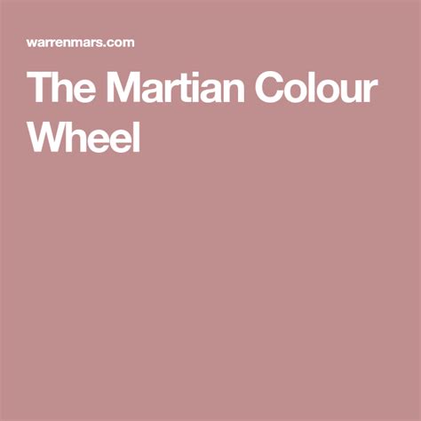 The Martian Colour Wheel Color Wheel Color Theory Color Mixing Chart Images