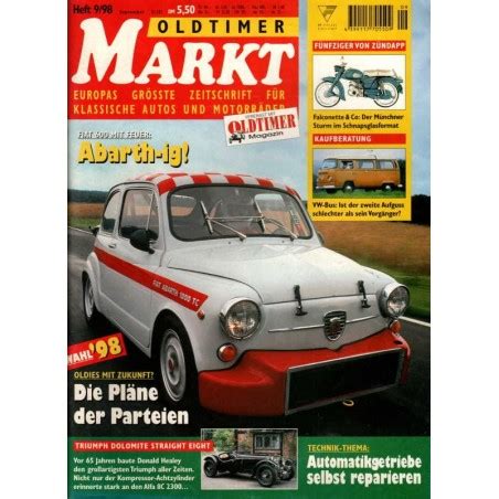 Oldtimer Markt Heft 9/September 1998 - Fiat 600 Zeitschrift