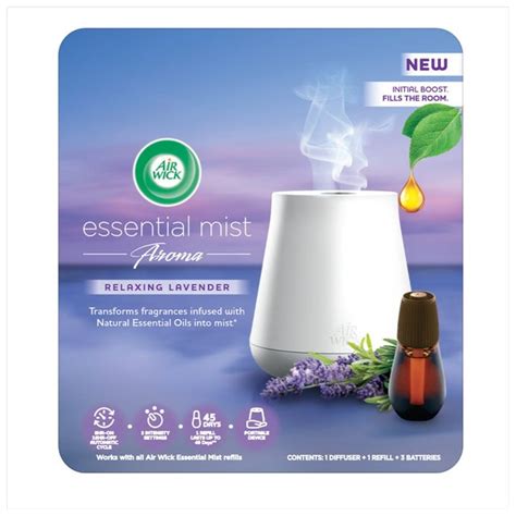 Air Wick Essential Mist Diffuser Kit Gadget And Refill Relaxing Lavender