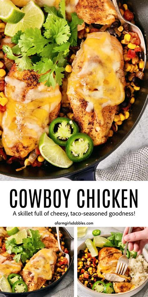 Easy Cowboy Chicken Skillet L A Farmgirls Dabbles