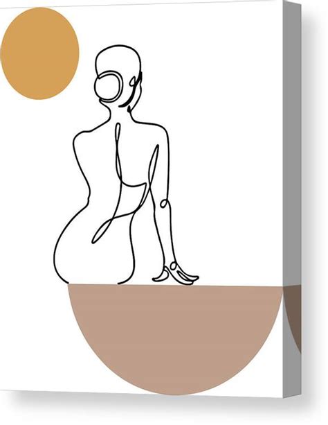 Female Nudity Printable Line Art Sexy Woman Figure Nude Drawing