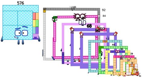 Numberblocks 576 Sneezes Pentadecimalblocks Square On The Moon Youtube