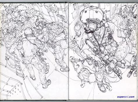 Soldiers Drawing Illustration Kimjunggi Sketchbooks