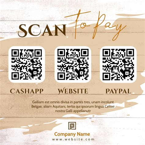 Qr Code Scan To Pay Template Postermywall