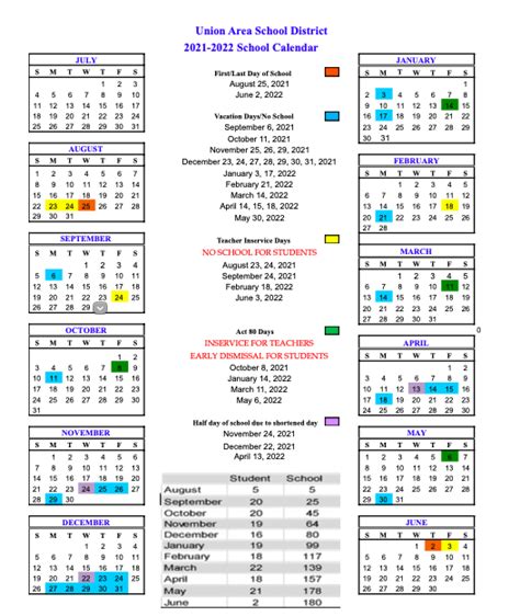 Union Public Schools 2022 Calendar 2024