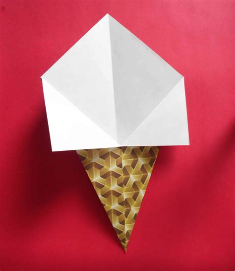 How To Make An Origami Ice Cream Cone