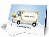 Photos of Mail Carrier Holiday Thank You Cards