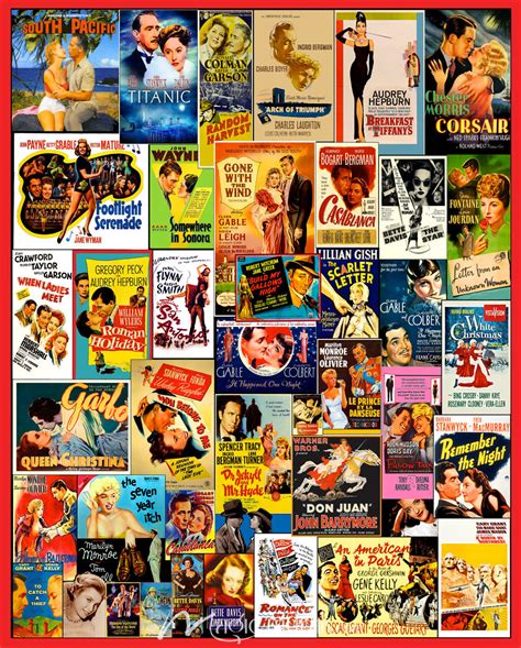 Classic Romance Films Collage Wallpaper Mural By Magic Murals