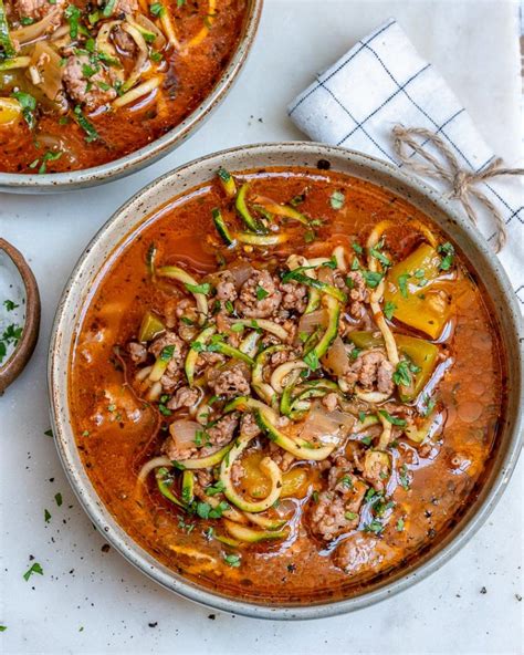 Sprinkle them with a pinch of salt and let them sweat for about 30 minutes. Zucchini Noodle Beef Lasagna Soup for Clean Eats! | Clean ...
