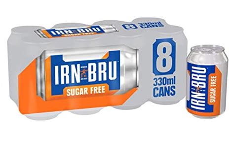 Irn Bru Sugar Free Fizzy Drink Cans 330ml Pack Of 8 For £3 At