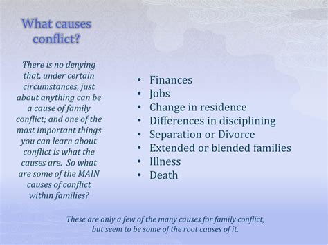 PPT - Causes of Family Conflict and Methods for Resolving it PowerPoint ...