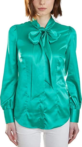 Hawes And Curtis Womens Long Sleeve Classic Fitted Luxury Satin Blouse