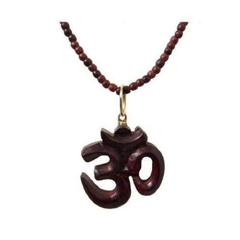 18in healing meditation rosewood om necklace mala beads the art of cure