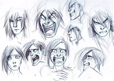 Trying Some Anger And Fear Expressions By Myed89 On Deviantart Facial Expressions Drawing
