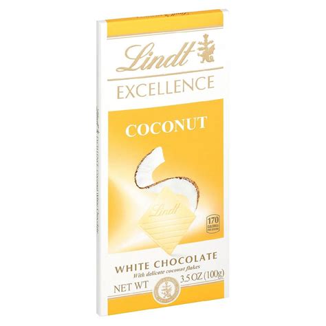 Lindt Excellence White Chocolate Coconut Bar3 5OZ Walmart Com
