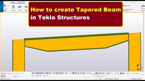 How To Create Tapered Beam In Tekla Structures YouTube