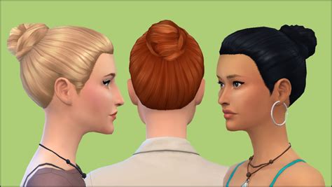 My Sims 4 Blog Messy Bun Hair For Females By Hellfrozeover