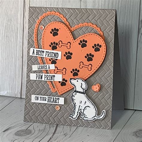 Stampin Up Happy Tails Stamp Set And Dog Builder Punch Stamped