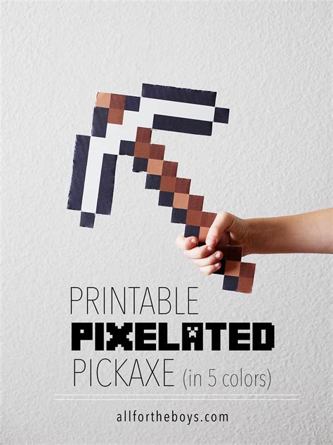 Minecraft Pickaxe And Sword Papercraft