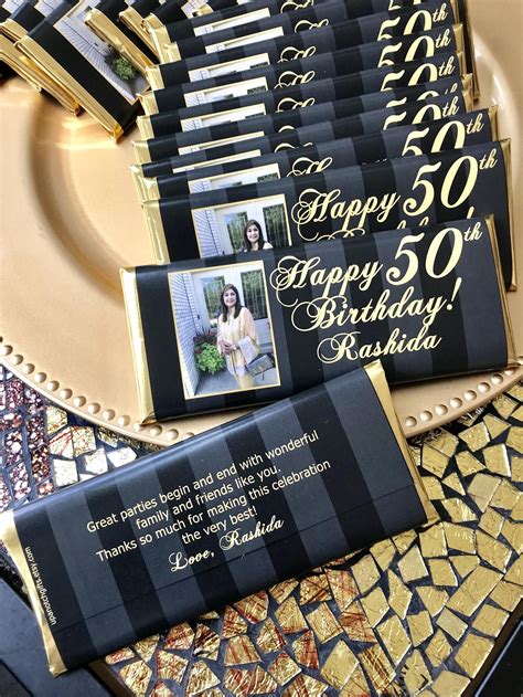 50th Birthday Favors 50th Birthday Party Black And Gold Party 40th