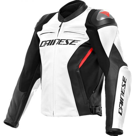 Dainese Racing Leather Jacket White Black Free Uk Delivery
