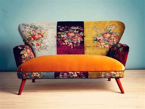 Beautiful Colorful Floral Vintage Bohemian Sofa Design For An Ecclectic
