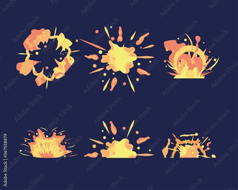 Cartoon Motion Explosions Animated Explosion Shot Explosion Animation