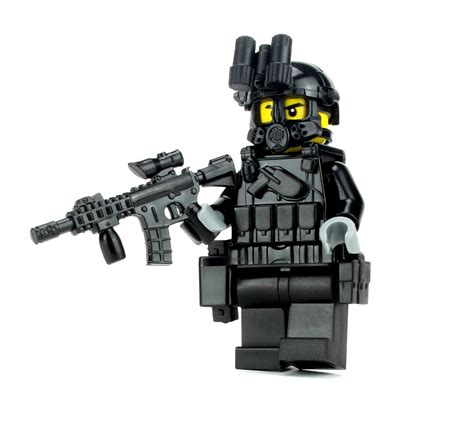 Swat Police Officer Assaulter Made With Real Lego Minifigure