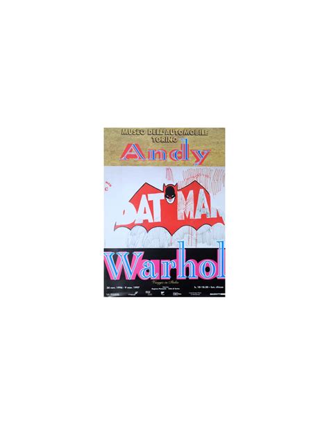 Andy Warhol Batman 1997 Original Vintage Pop Art Poster On Linen