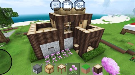 Mini Block Craft 3d Gameplay 3 Ios And Android Wooden House 🏠 Youtube